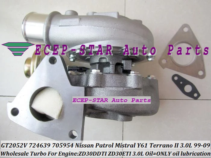 Oil Cooled Turbo GT2052V 724639 705954 724639-5006S Turbocharger For NISSAN Patrol Mistral Y61 Terrano II ZD30DDTI ZD30ETI 3.0L