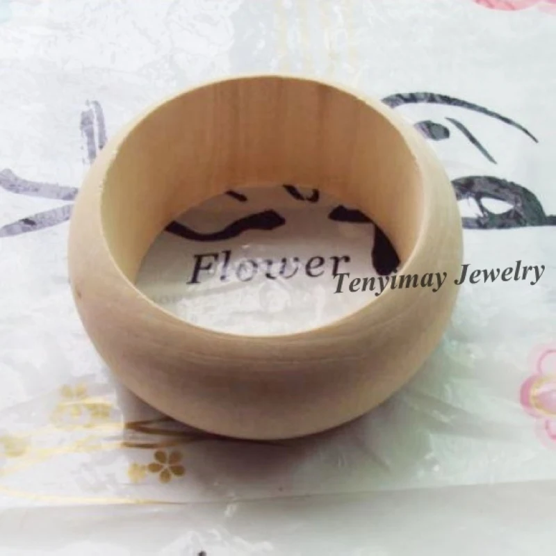 

Fashion Original Color 3.8cm Width Wooden Bangle For DIY Wholesale 12pcs Free Shipping