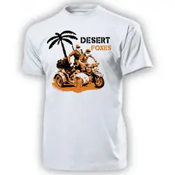 Desert Foxes Fox Dak Motorcycle R75 Ks 750 Sidecar Desert Kradmelder Design New Short Sleeve Men Casual T Shirts