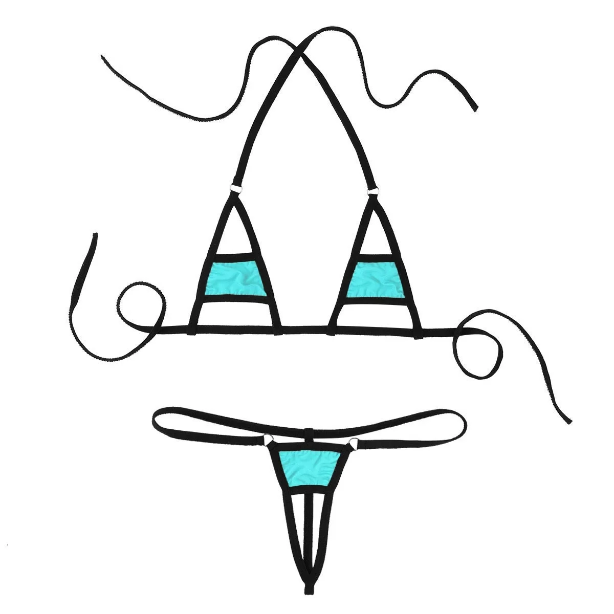 ผู้หญิงชุดชั้นในเซ็กซี่ชุด micro บิกินี่ 2020 mujer Halter คอ Self-tie Mini Micro บิกินี่ Bra Top กับ G-String Thong ชุดชั้นใน