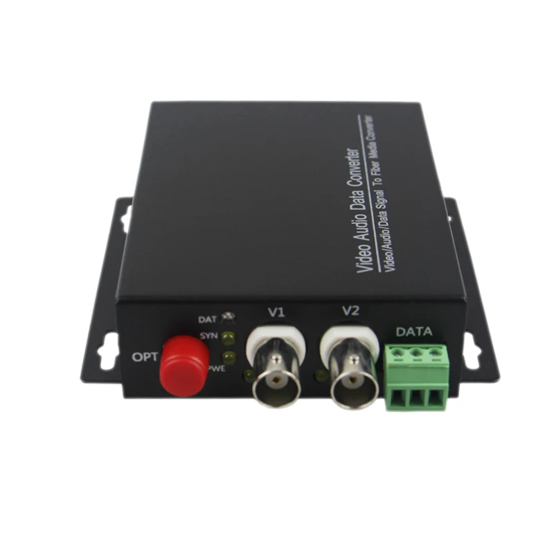 2 CH Video Fiber Optical Media Converters -2 BNC Transmitter Receiver RS485 Data Single mode 20Km For CCTV Surveillance system