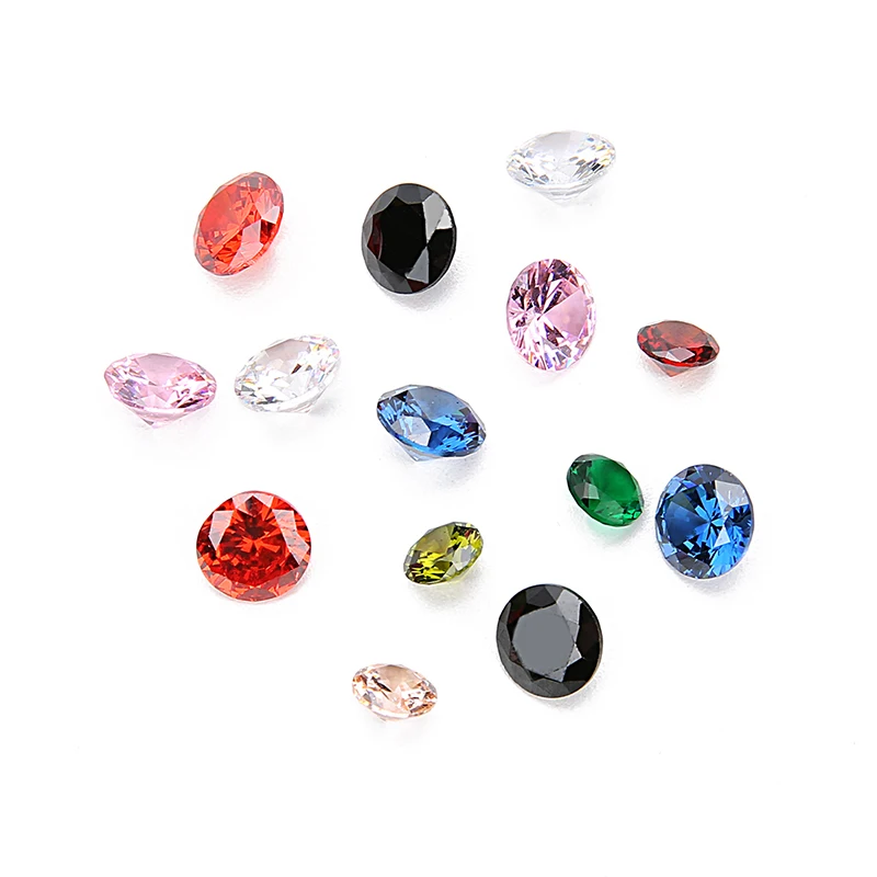 5/10/20/50PCS Sparkling Cubic Zirconia Stone Beads 4/5/6/7/8/10/12mm AAA Grade CZ Round Zircon For DIY Jewelry Making Findings