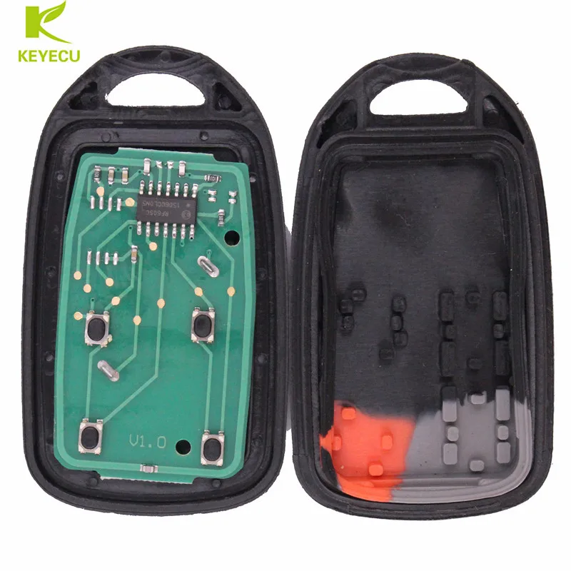 KEYECU New Keyless Entry Remote Fob Chiave Dell\'automobile di 4 Pulsante per 2004-2008 Mazda RX8 FCC ID: KPU41805 Modello 41848