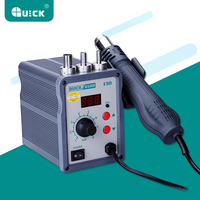 QUICK 858D 110V/220V LED Digital ESD Rework Station Lead Free Adjustable Hot Air Heat Gun 700W Air Soldering Station