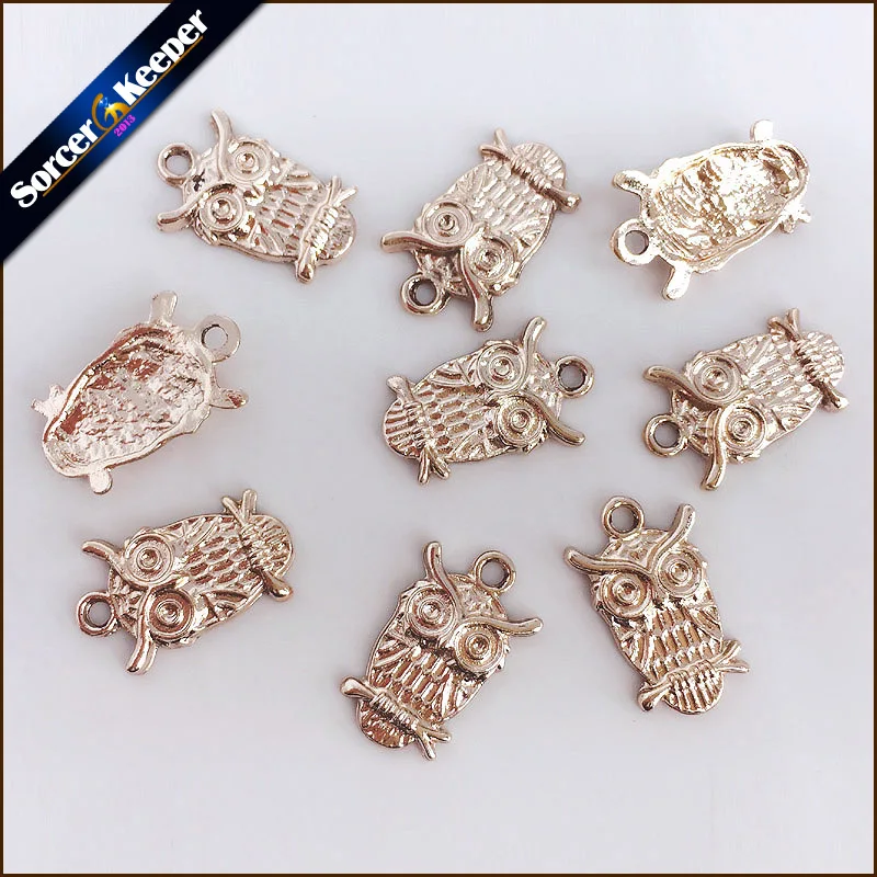 Wholesale Charms Fine Jewelry 30PCs 22*14 mm KC Gold Tone Owl Charms Pendants Findings For Jewelry Making Charms XSP06