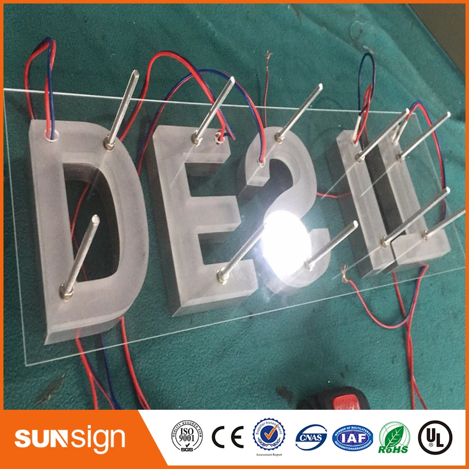 Outdoor Waterproof Custom Design Metal Backlit Led Channel Letter