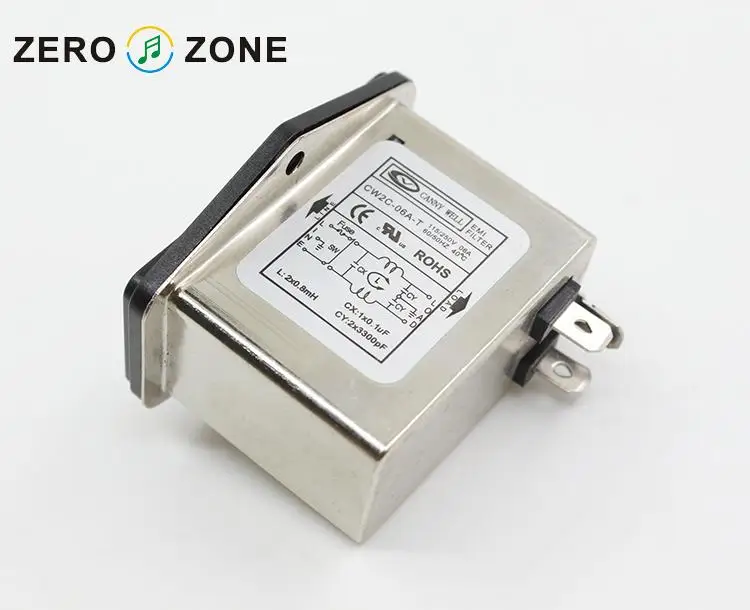 ZEROZONE-filtro de fuente de alimentación conmutada, CANNY WELL, CW2C-06A-T, enchufe tres en uno