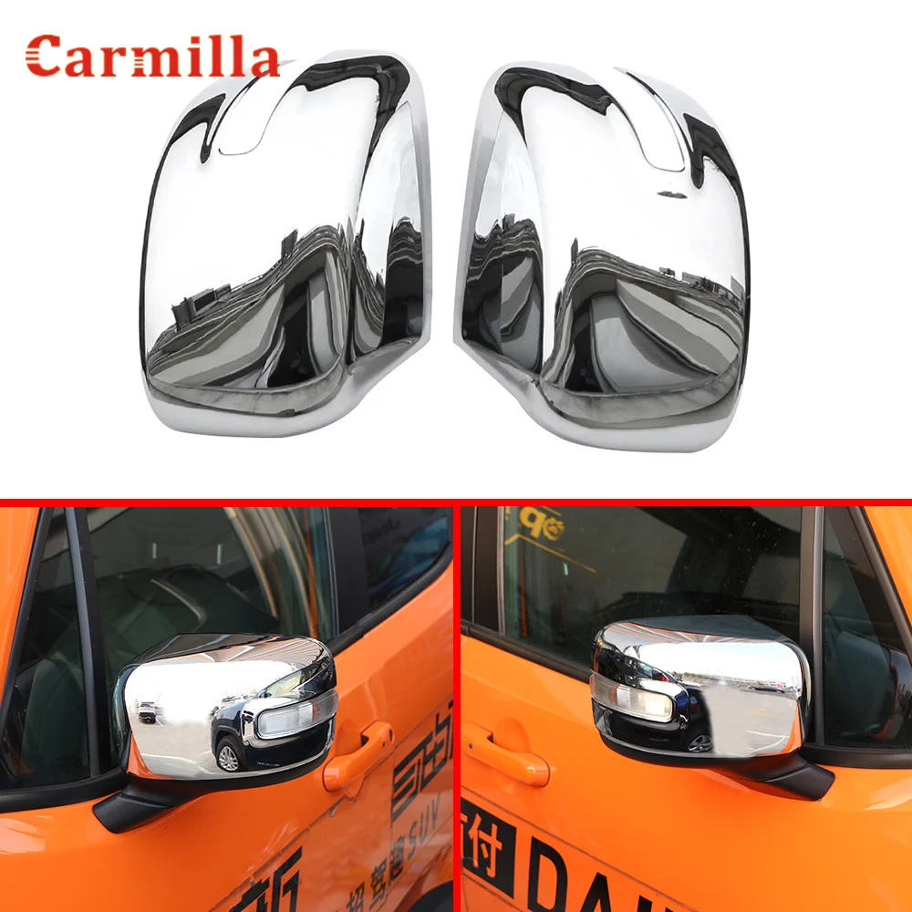 Car Rear View Mirror Cover Fit for Jeep Renegade 2015-2019 Rear View Mirror Protector Covers Car Styling Stickers Accessories