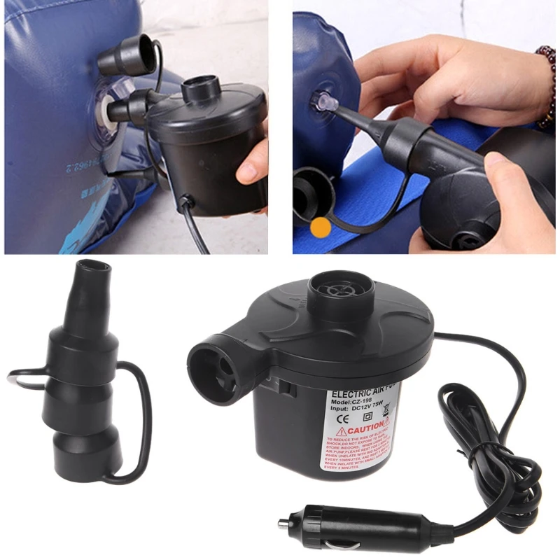 50W Electric Air Pump Portable Air Mattress Pump Inflator Deflator For Inflatables  Dropship