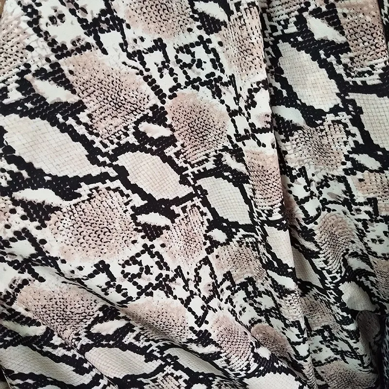 Good Chiffon Fabric for Scraf, Soft Chiffon Fabric, Snake Pattern Printed, Immitate Silk, DIY Dress,Toy Decoration,150cm