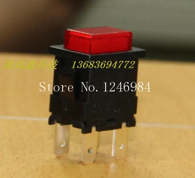 

[SA]Trigger button -Taiwan group Rocker button switch dual red lights no no lock reset switch LC8306--50pcs/lot