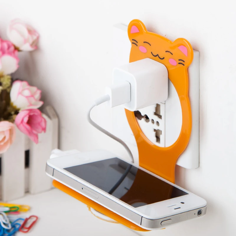 Creative bear mobile phone charger bracket fixed electric charger rack Multi-function mobile phone charger holder