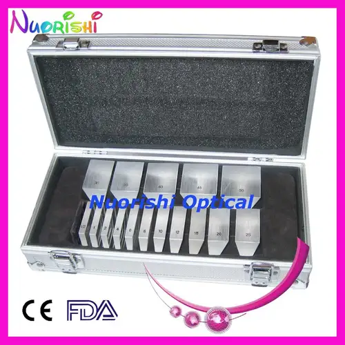 Imagen 1 del producto LS16-Juego de barras de prisma sueltas K9 de vidrio óptico para optometría oftálmica, caja de aluminio empaquetada