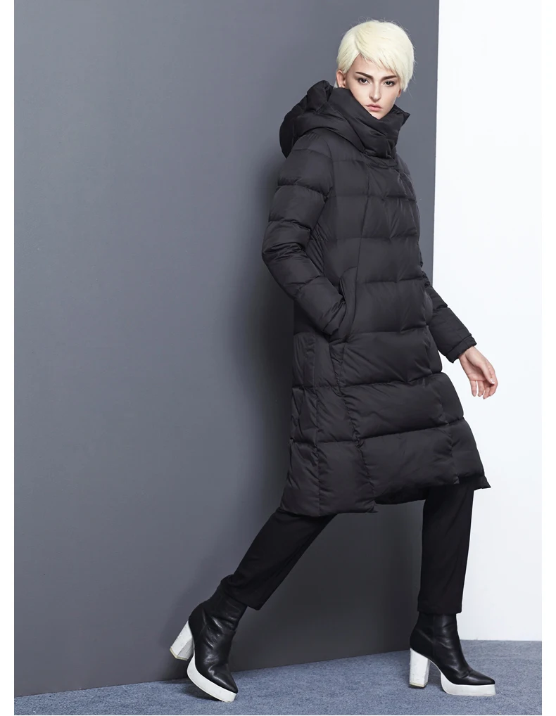 2020 womens winter long puffer down jackets thick black navy blue red plus size warm winter down coats