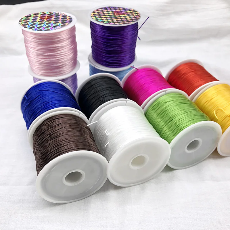 60m/Roll Stretch Elastic Beading Cord Wire String For DIY Bracelet Making Jewelry Gift Wrapping Decorate Craft Accessories