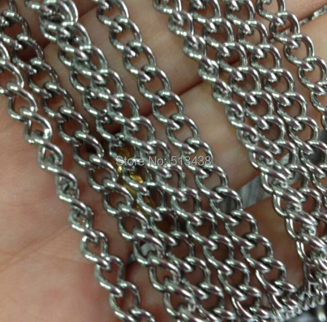 On sale 10meter Lot of 4mm wide Stainless Steel Smooth Cowboy Link chain jewelry finding / Marking Chain DIY   Fashion