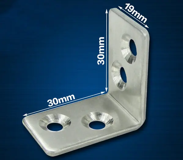 

20 Pieces 30x30x19mm Stainless Steel Right Angle Corner Bracket Thinckness 2mm