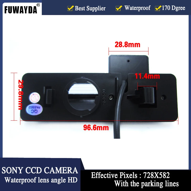 FUWAYDA Wireless for SONY CCD Car Rear View Reverse CAMERA for Toyota CAMRY Picnic Echo Verso / Yaris (NCP93) With Guide Line HD