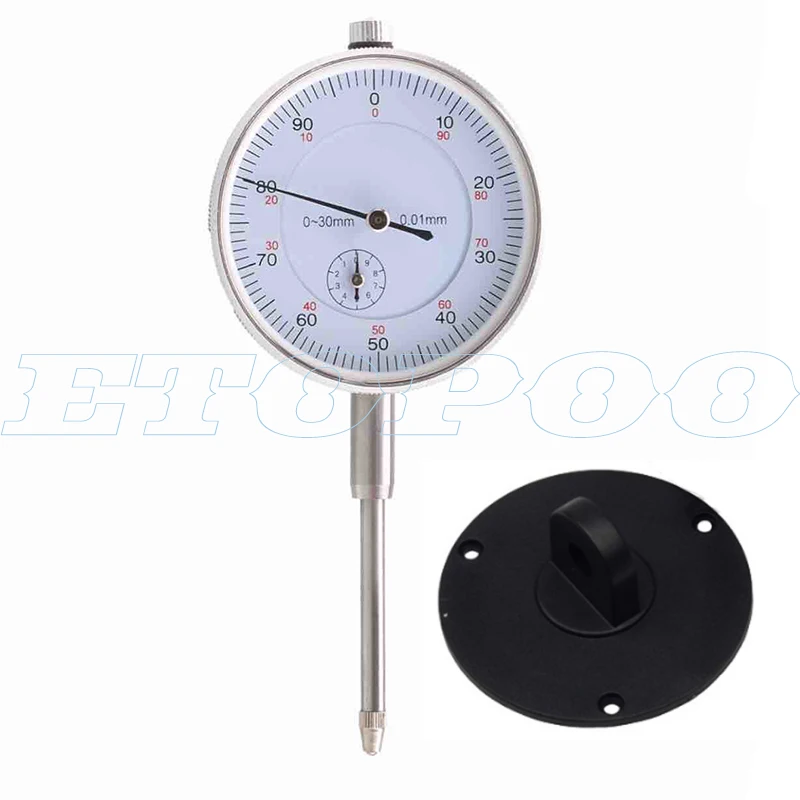 High Quality Dial Indicator 0-30mm 2mm 10mm 0.01mm With Lug Dial Gauge Micrometer Caliper Table Of Measuring Tools