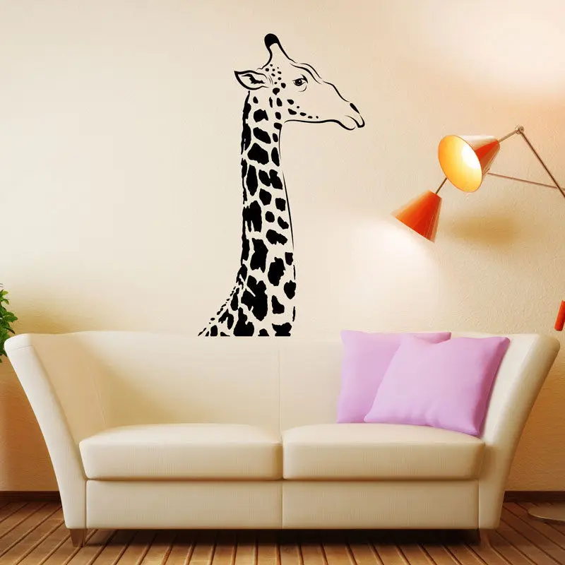 African Mammal Animal Giraffe Wall Decal Art Decor Sticker Vinyl Wall Stickers For Kids Room Nursery Baby Wall Decals Boys D691