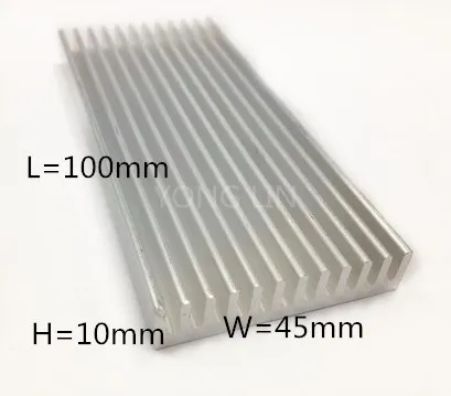 

2pcs aluminum heatsink45*10-100mm/Aluminum radiator/Refrigeration fins/Electronic heat sink/LED heatsink/ic heatsink