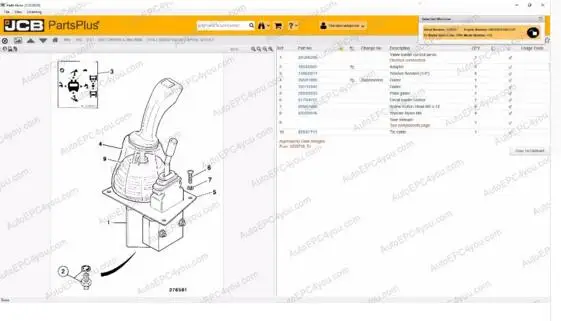 Catálogo de piezas de repuesto JCB SPP Plus + 2,00