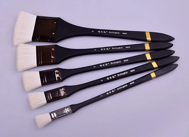 6pcs lavaggio rifornimenti di arte del pennello pittura a olio pennello set di acquerello pittura di lana spazzola di arte Facile Da Pulire in legno di pulizia pennello