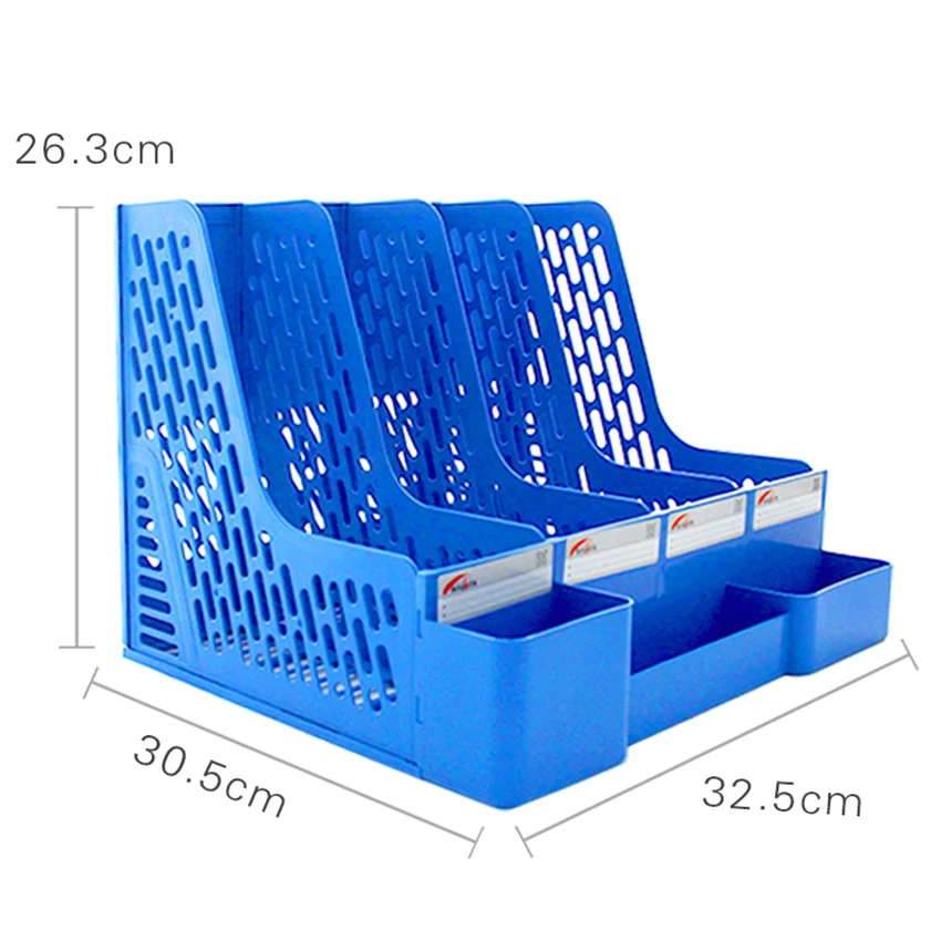 Large Capacity Desk Book Shelf Removable Bookend File Box File Storage Box Compartment Office File Rack Student Special Bookend