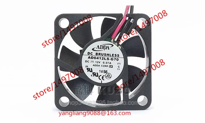 

ADDA AD0412LS-G70 DC 12V 0.07A 2-Wire 40x40x15mm Server Cooling Fan