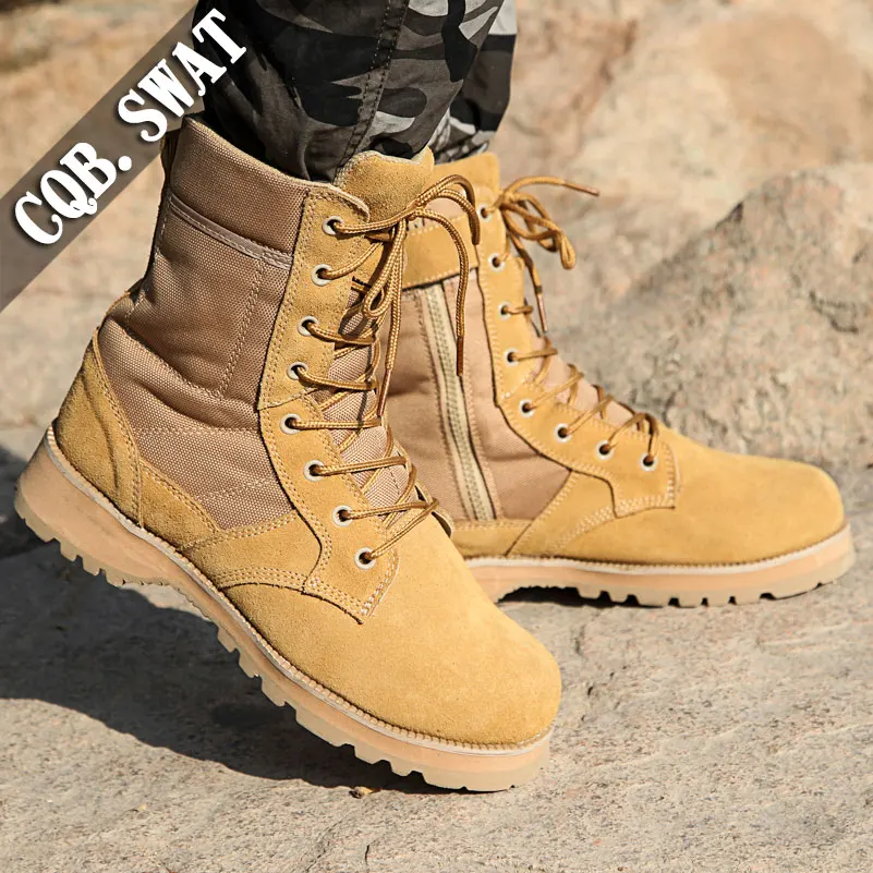 CQB.SWAT 2018 new design water- reprllent desert men boots outdoor boots for army combat tactical boots for sale