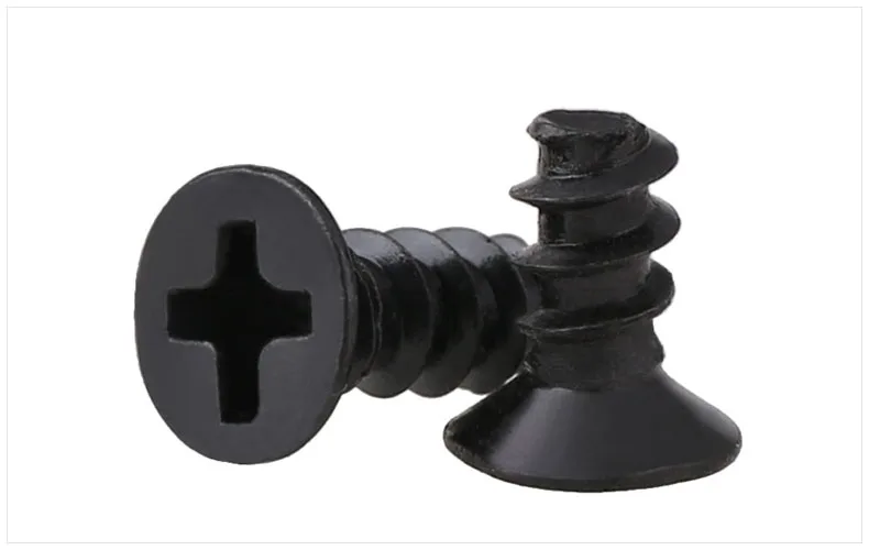 Flat head self-tapping screws Hirao carbon steel black M1.4 M1.7 M2 M2.3 M2.6 M3 M3.5 M4 screws KB screws