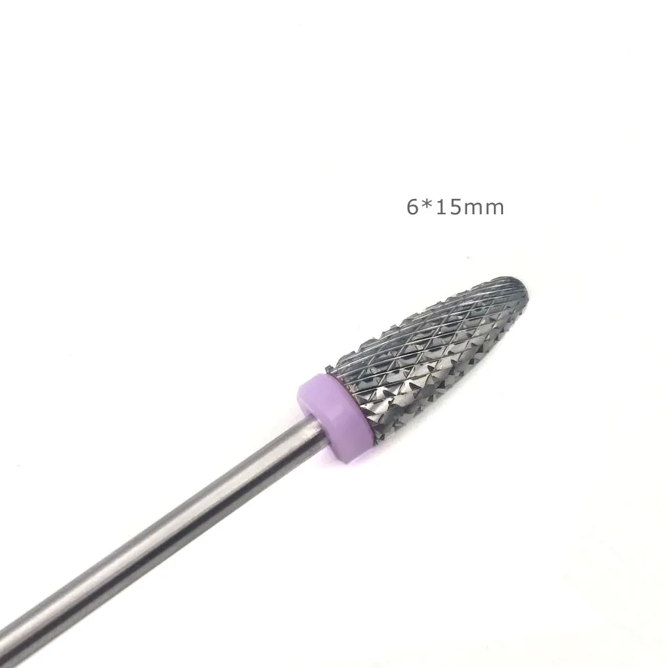 HYTOOS Cone Carbide Nail Drill Bits 3/32 Rotary Nail Burrs Milling Cutters for Manicure Drill Accessories Tools