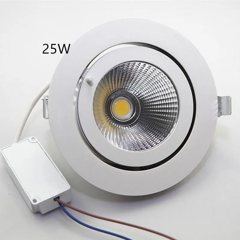 High Quality 25W 40W COB LED Recessed Downlights Adjustable Rotatable 40W Dimmable Down Light Ceiling Lamps Spotlight 110V/220V