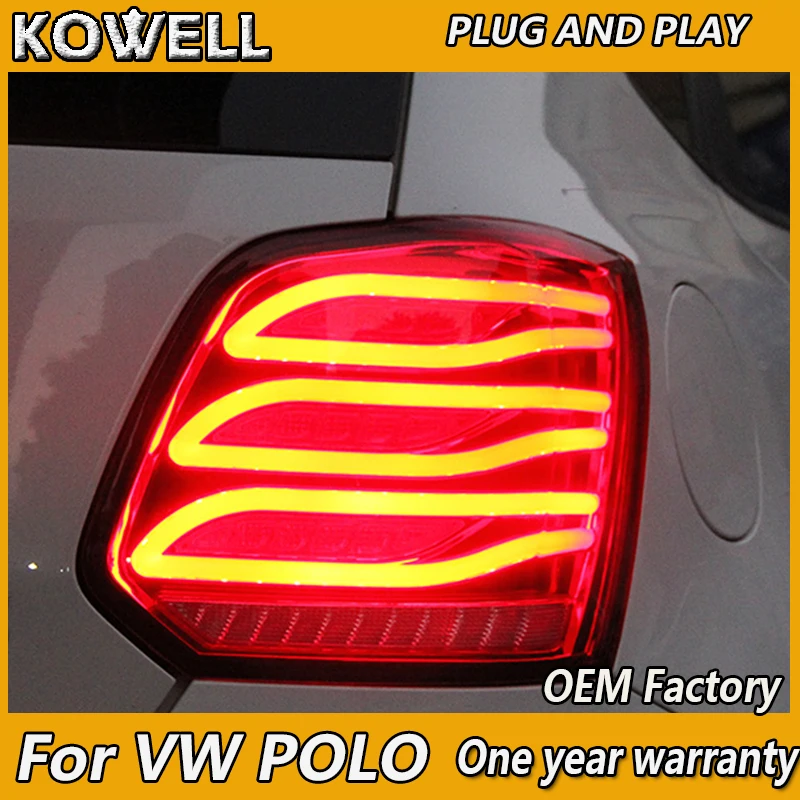 

KOWELL Car Styling For vw POLO taillights 2006 2007-2016 BENZ model For VW golf MK6 led rear lights car styling cover drl+signal