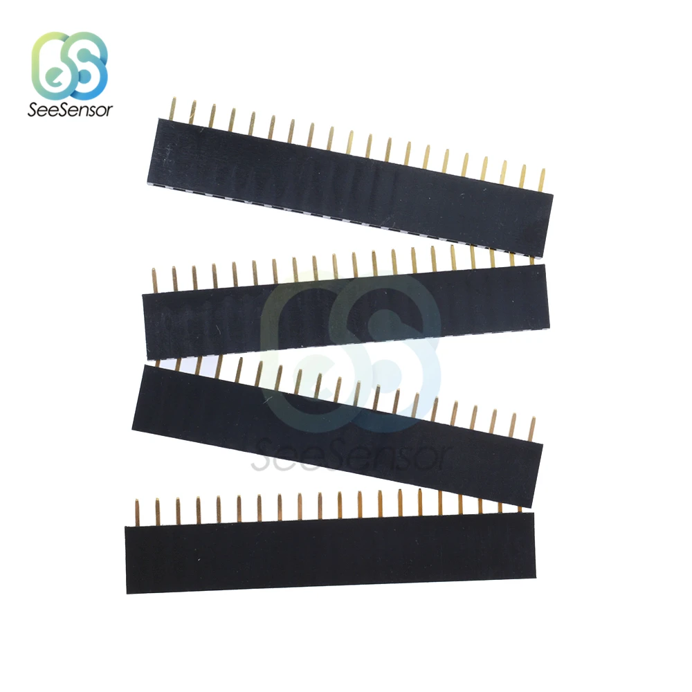 10Pcs 1X20 PIN Single Row Straight Female Pin Header 2.54mm Pitch Strip Connector Socket 20p 20PIN 20 PIN For PCB