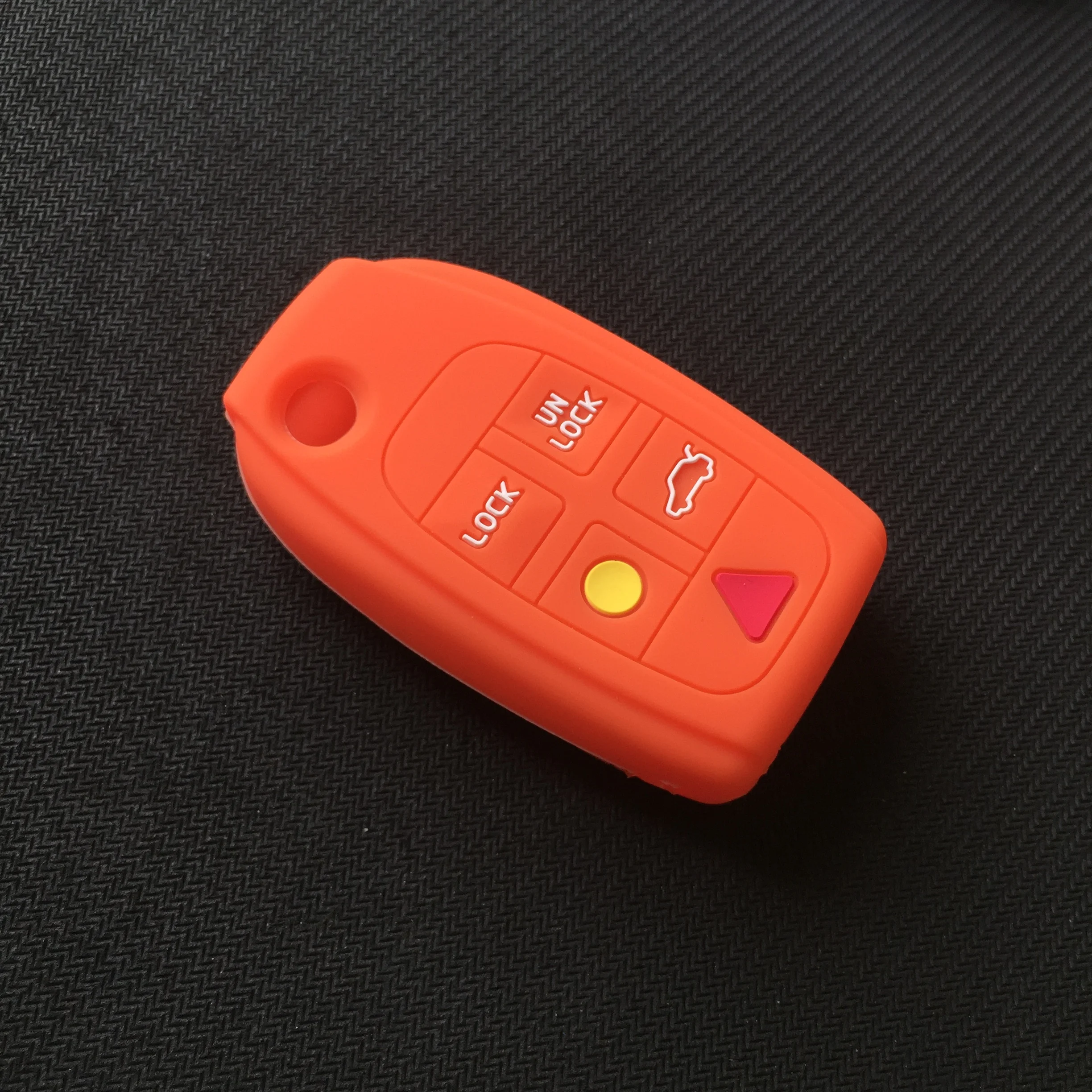 Silicone Rubber car Key Case Cover for Volvo S80 S60 V70 XC70 XC90 D05 Folding Flip Remote 5 button key