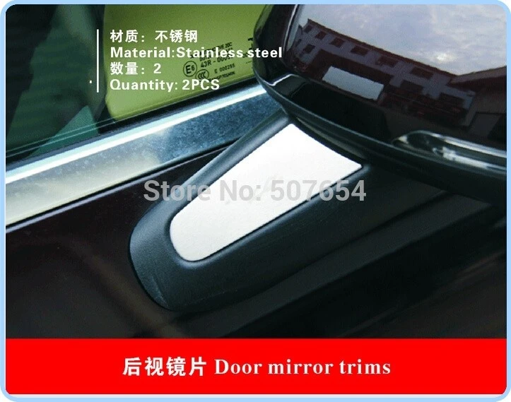 

Higher star stainless steel 2pcs side door mirror decoration trims,pillar bright plate,paillette For macan 2014-2017