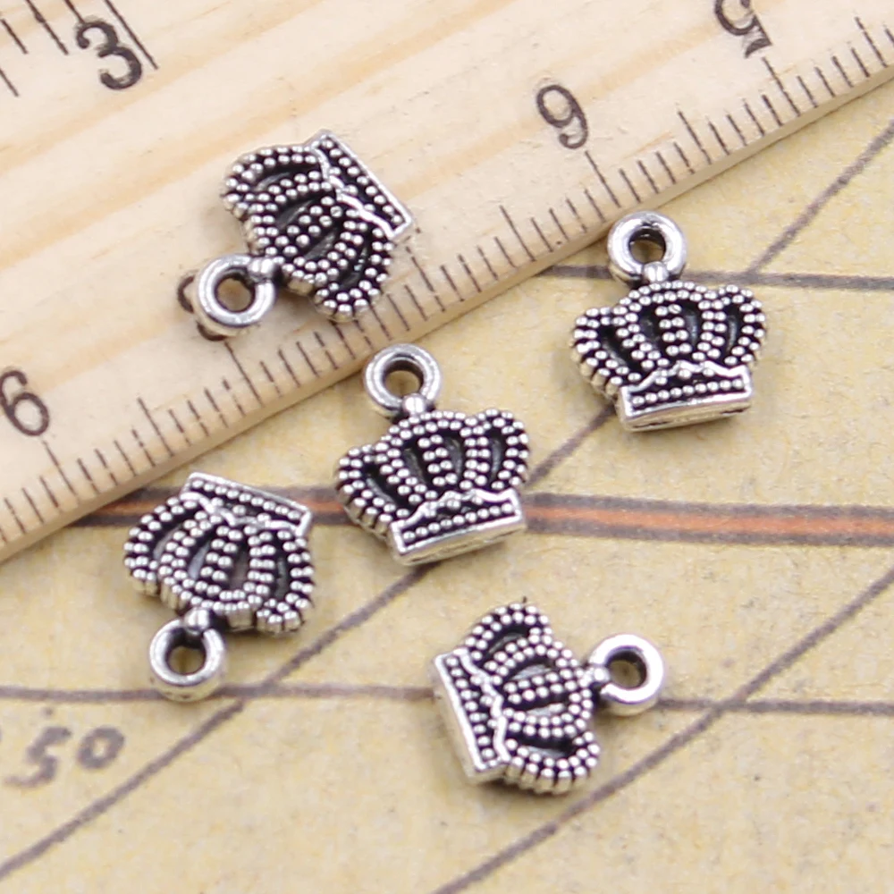 20pcs Charms Lovely Crown 11x8mm Tibetan Silver Color Pendants Antique Jewelry Making DIY Handmade Craft