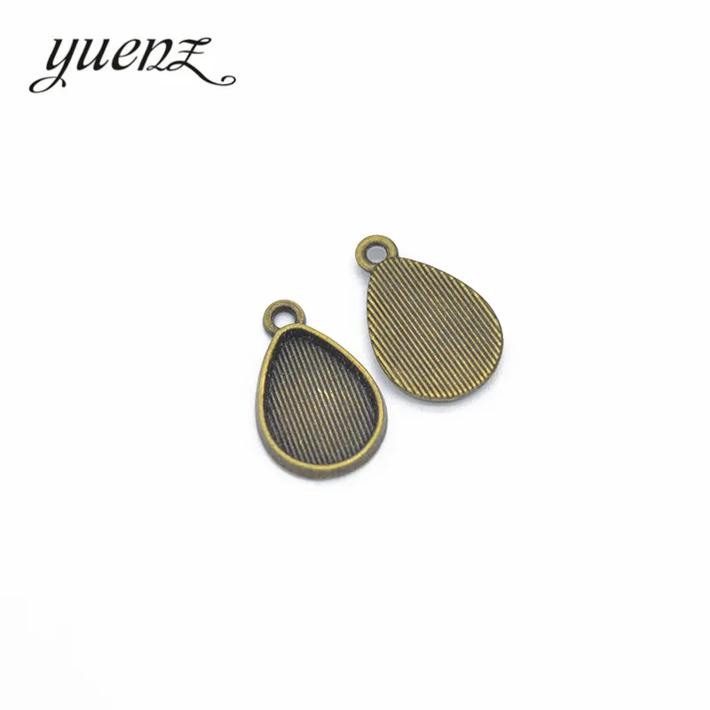 YuenZ 20pcs 2 Colors Necklace Pendant Setting Cabochon Base Tray Bezel Blank Fit 14*10mm oval Cabochon Jewelry Making C19