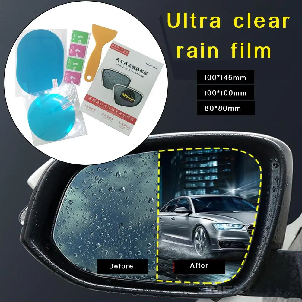 Car Rearview Mirror Film Anti-glare Rain Anti-fog Reflector Nano Films Flooding Hydrophobic For Mirror High Beam