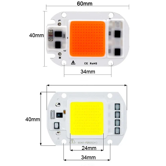 LED COB Chip For Grow Plant Light Full Spectrum 220V 110V 20W 30W 50W For Indoor Plant Seedling Grow and Flower Growth Lighting