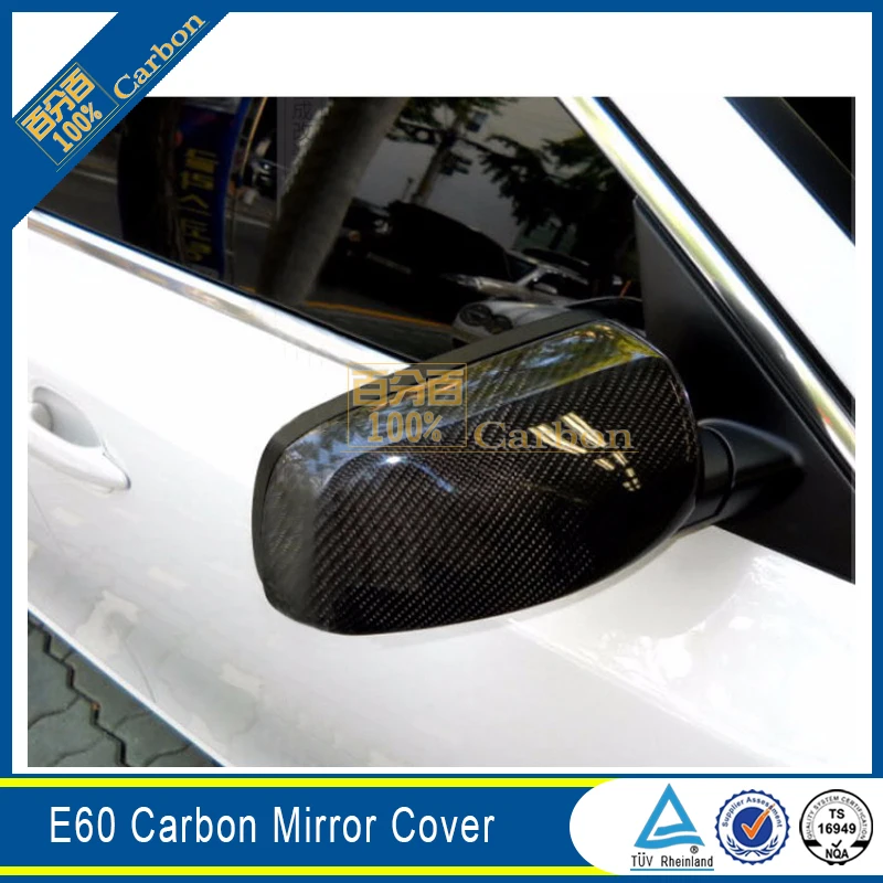 Replacement Real Carbon Fiber Rear View Mirror Cover For BMW E60