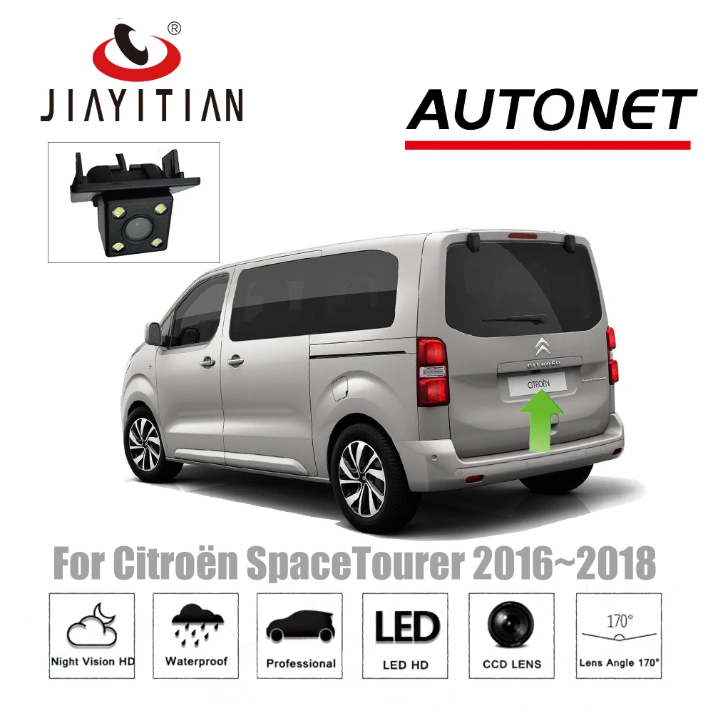 

JIAYITIAN Rear Camera For Citroen SpaceTourer 2016 2017 2018 CCD Night Vision Backup Cameras Reverse Camera reserved hole