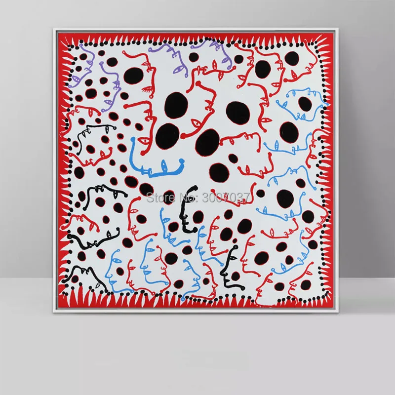 100%Handmade Yayoi Kusama Canvas Abstract Oil Painting Art Painting Wall Picture Wall Art  for Home Decor no frame