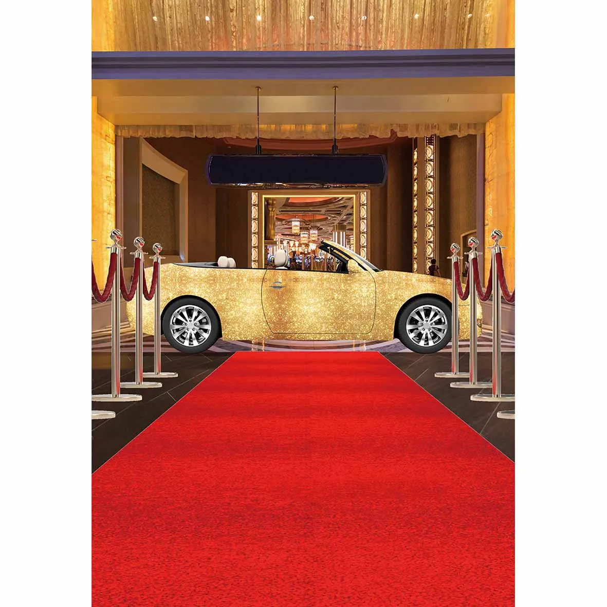 Funnytree backdrop for photographic studio Red carpet car birthday luxurious party professional background photocall photobooth