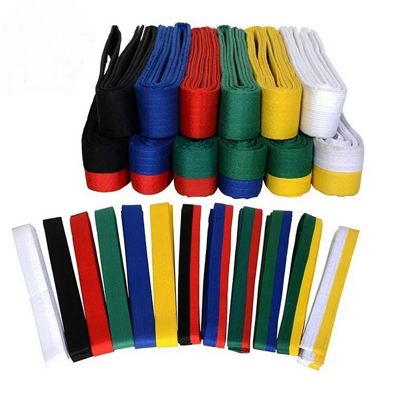 Taekwondo Road With Level Judo Standard Belt Karate Double Wrap Professional Martial Arts All Colors CYF9149