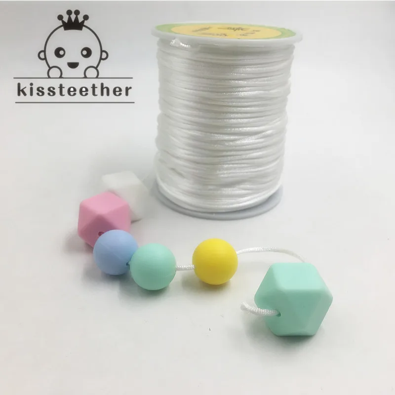 Satin Nylon Cord Perfect For Teething Or Sensory Necklaces Safe And Natural Silicone  Necklace 