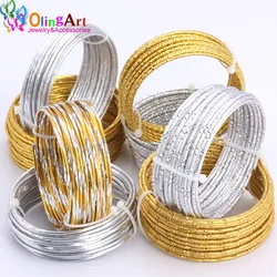 1M/5M lot 2.0mm Various Patterns Aluminum Wire Gold/Silver Soft Craft Versatile New Metal Wire DIY Handmade Jewelry Making