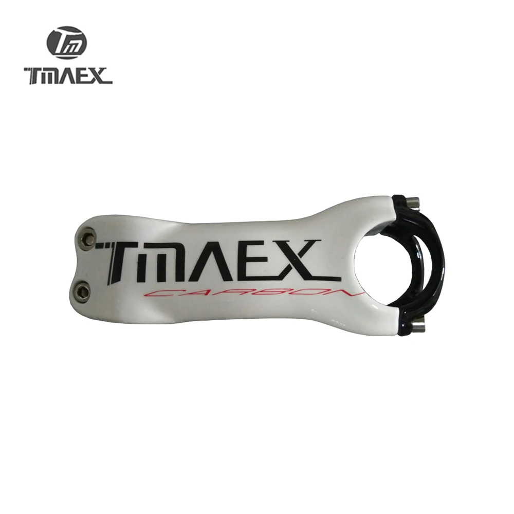 TMAEX- White Carbon Stem, Road Bicycle Stem, Angle 6/17, Mountain Bike Stem, 28.6x80mm, 90mm, 100mm, 110mm, 120mm