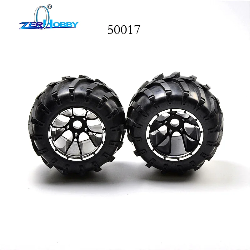 HSP Brand New 50017 Rubber Wheels Complete Set High Speed RC Off Road Car Spare Parts Wheel For HSP 1/5 Scale Monster Truck